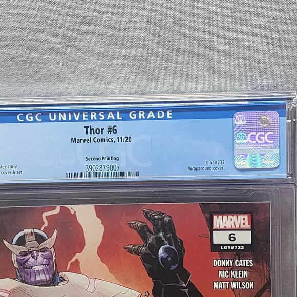 Thor # 6 Cates 2nd Print‎ CGC 9.8 Variant Klein Thanos Black Winter Thane - Picture 3 of 6